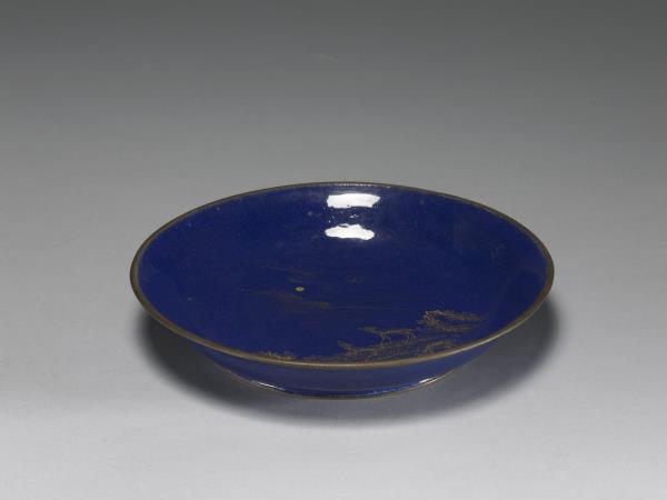 銅胎畫琺瑯三羊開泰圖盤