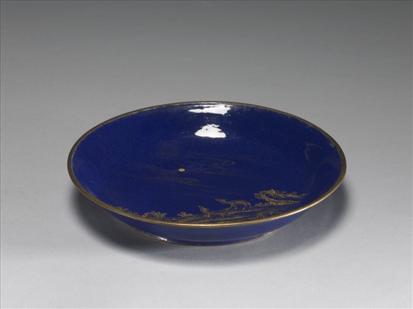 銅胎畫琺瑯三羊開泰圖盤