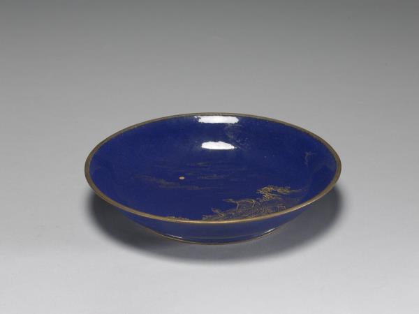 銅胎畫琺瑯三羊開泰圖盤