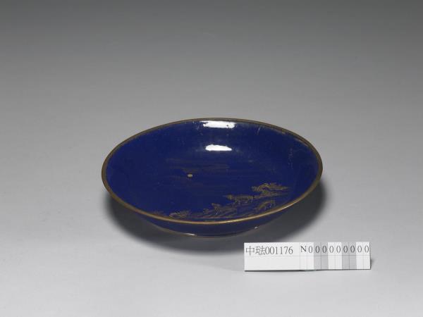 銅胎畫琺瑯三羊開泰圖盤