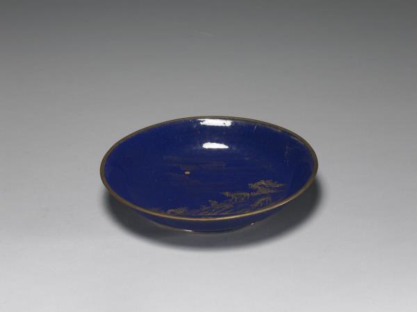 銅胎畫琺瑯三羊開泰圖盤