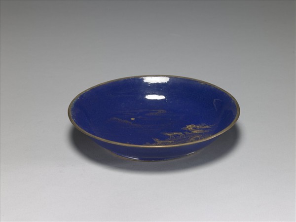 銅胎畫琺瑯三羊開泰圖盤