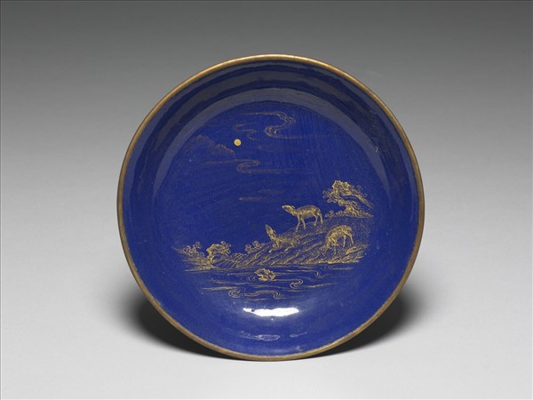 銅胎畫琺瑯三羊開泰圖盤