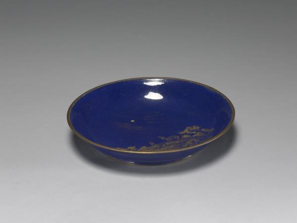 銅胎畫琺瑯三羊開泰圖盤