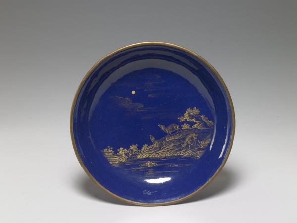 銅胎畫琺瑯三羊開泰圖盤