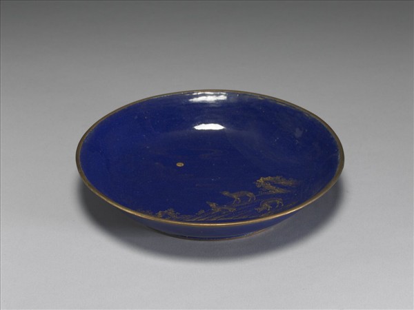 銅胎畫琺瑯三羊開泰圖盤