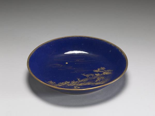 銅胎畫琺瑯三羊開泰圖盤