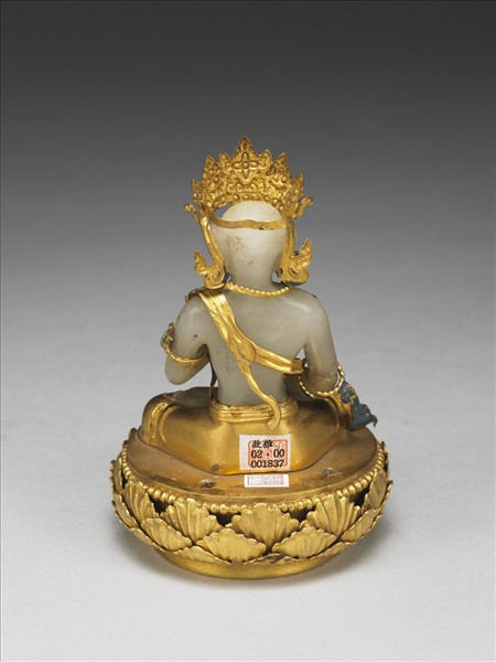 金嵌珊瑚阿彌陀佛三尊像（觀世音菩薩）