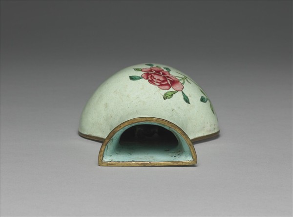 銅胎畫琺瑯綠地花卉紋轎瓶