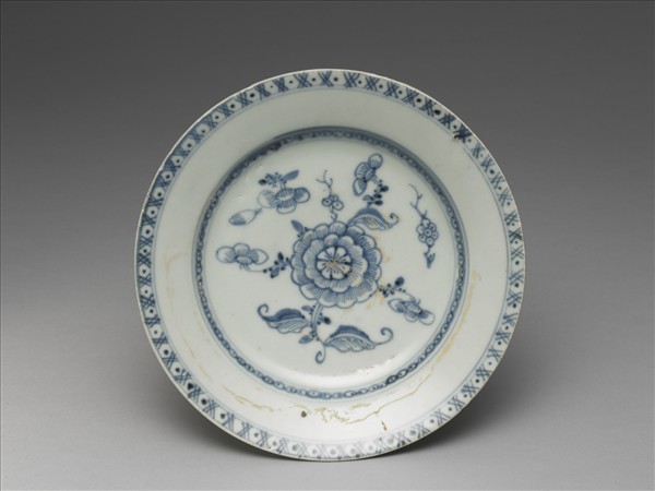 青花花卉紋盤