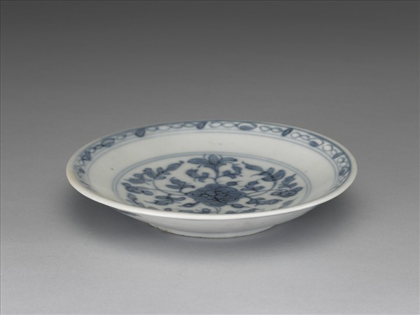 青花花卉紋盤