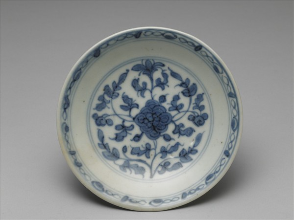 青花花卉紋盤
