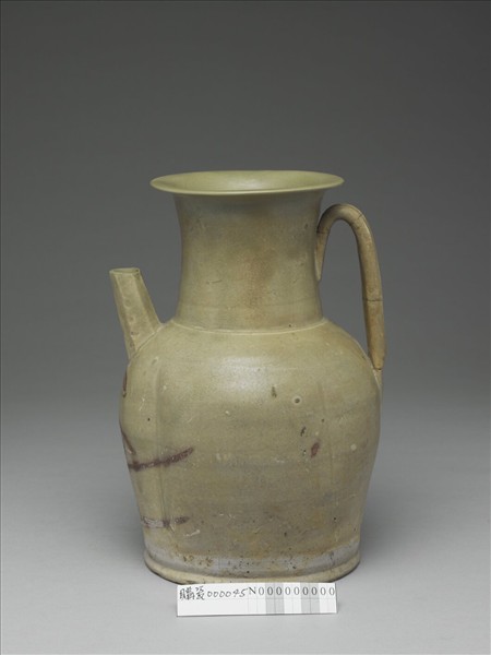 青瓷鳥紋單把壺