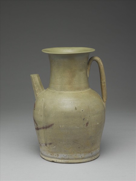 青瓷鳥紋單把壺