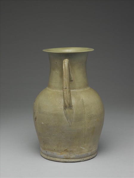 青瓷鳥紋單把壺