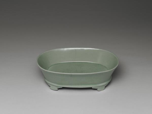 汝窯 青瓷水仙盆