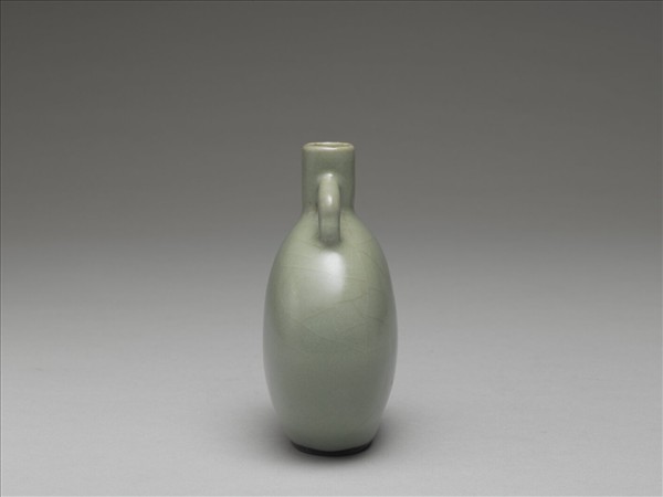 官窯 青瓷弓耳扁壺