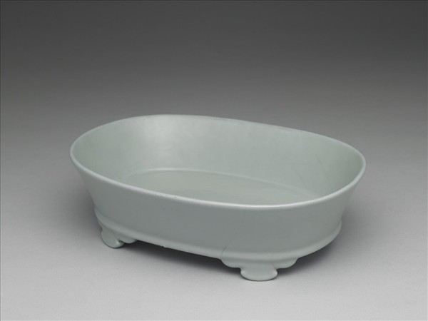 仿汝釉青瓷水仙盆