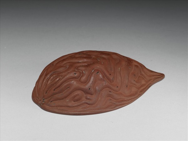 紫砂鈞釉蟠桃核筆洗