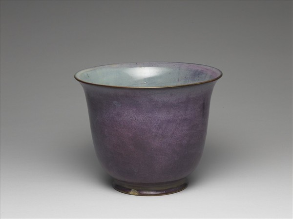 鈞窯 玫瑰紫釉花盆