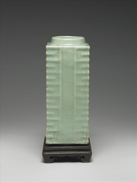 官窯 翠青琮式瓶