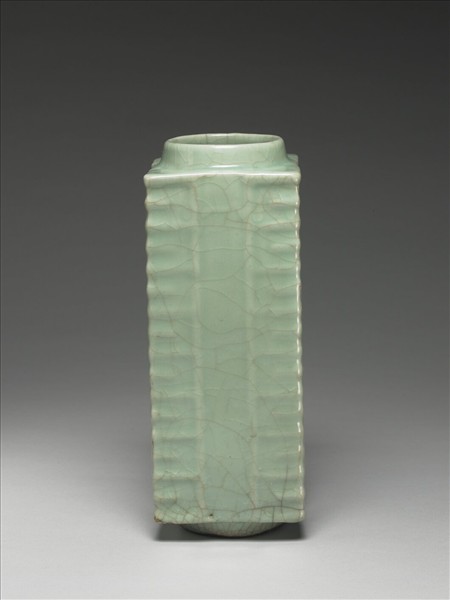 官窯 翠青琮式瓶