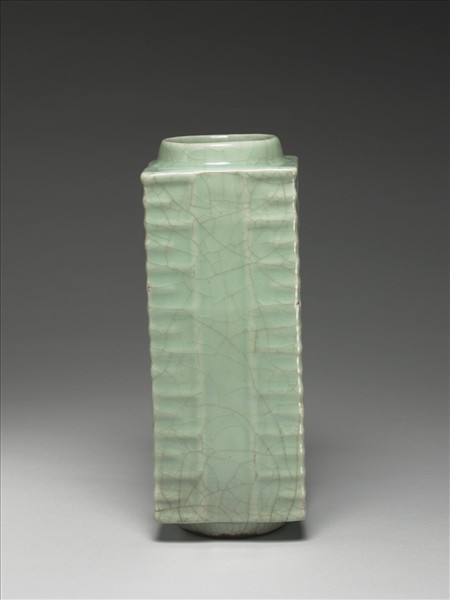 官窯 翠青琮式瓶