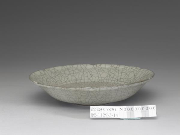 哥窯 青瓷葵口盤