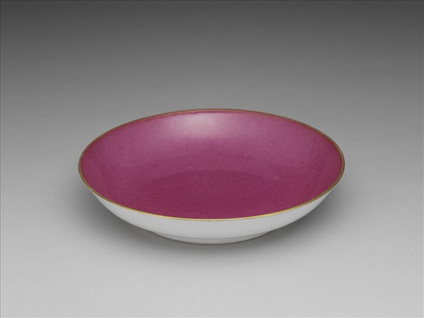 胭脂紅釉碟