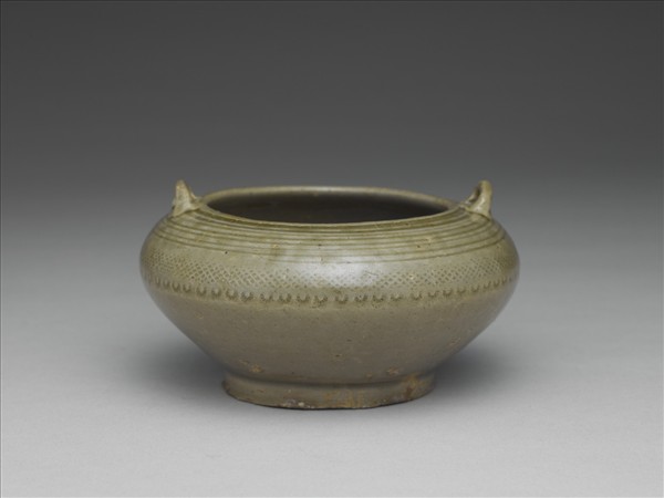 越窯 青瓷雙繫水盂