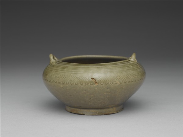 越窯 青瓷雙繫水盂