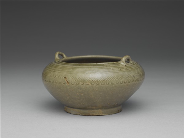 越窯 青瓷雙繫水盂