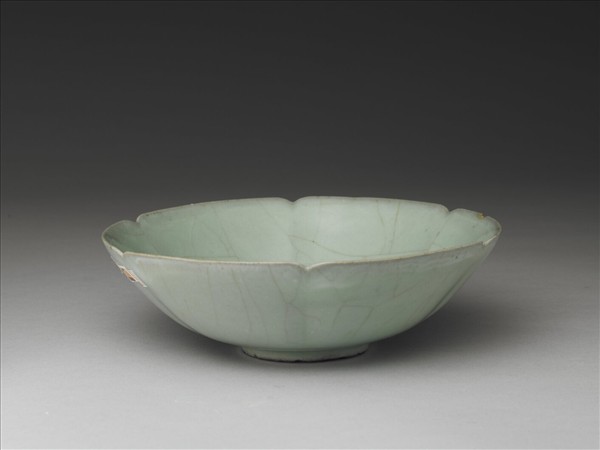 官窯 青瓷葵口碗