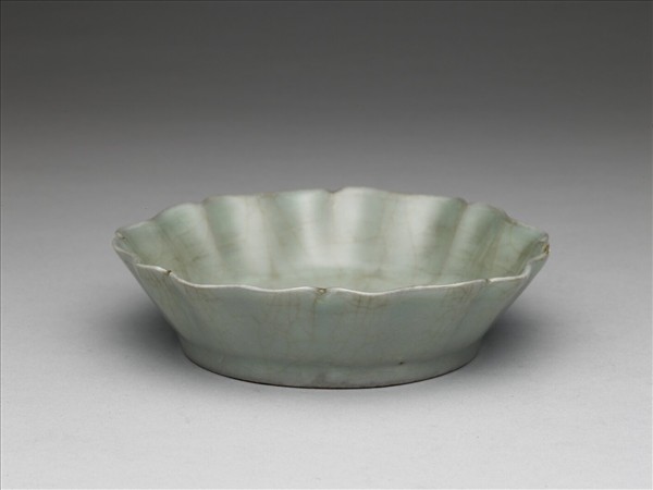 官窯 青瓷葵花式洗