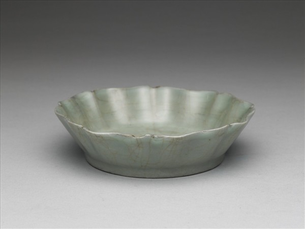 官窯 青瓷葵花式洗