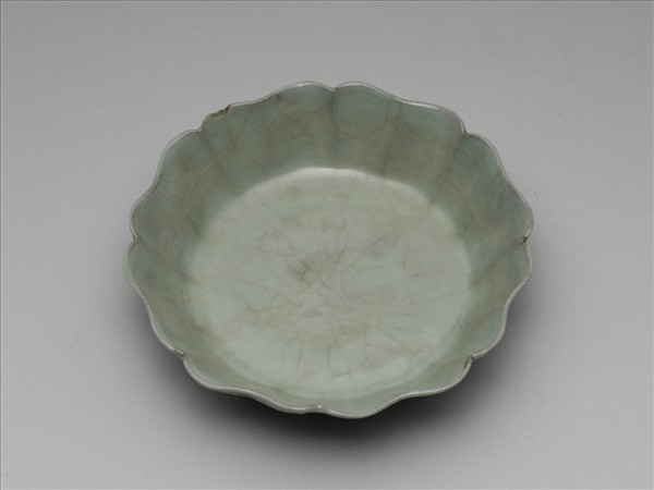 官窯 青瓷葵花式洗