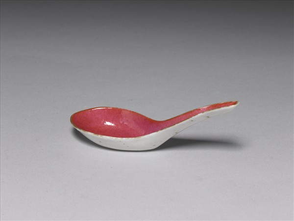 胭脂紅釉匙