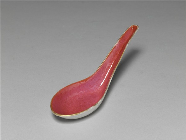 胭脂紅釉匙