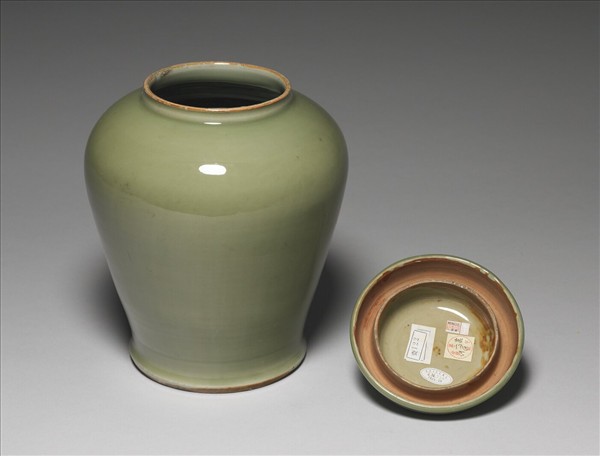 龍泉窯 青瓷蓋罐