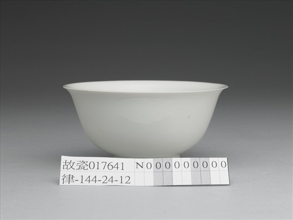 甜白暗花雙龍紋茶鍾