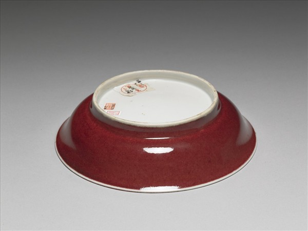 寶石紅釉碟