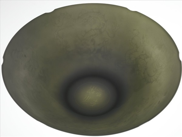 甜白五龍紋葵瓣口碗