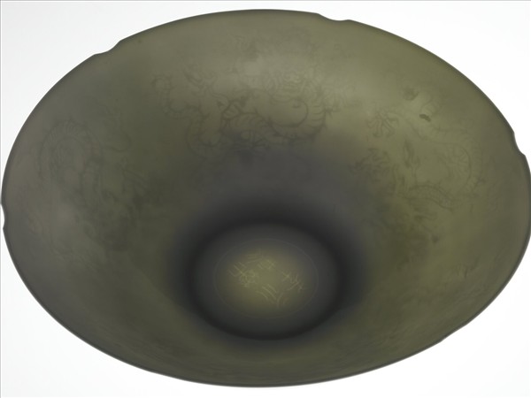 甜白五龍紋葵瓣口碗