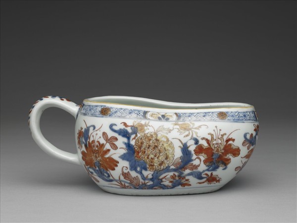 青花描紅花卉紋匜