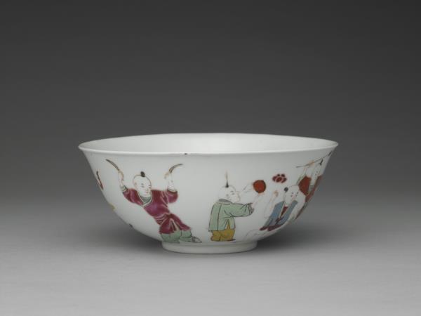 五彩嬰戲圖碗