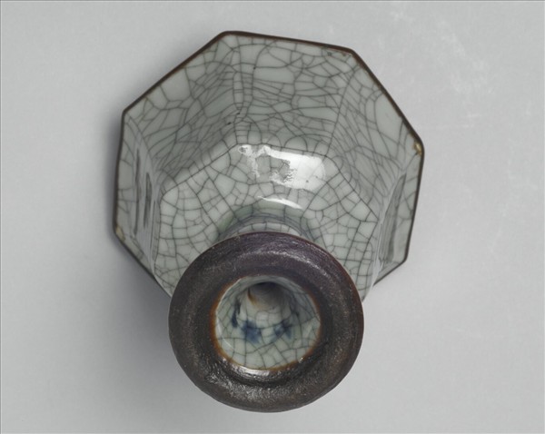 仿哥淺青八方高足桮