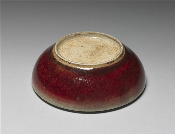 寶石紅釉印泥盒