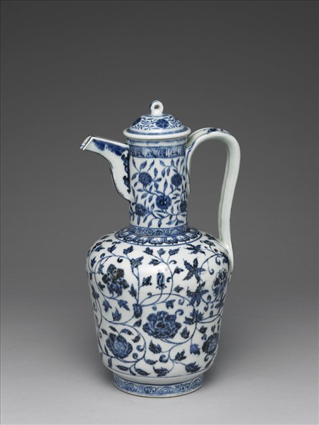 青花花卉紋執壺