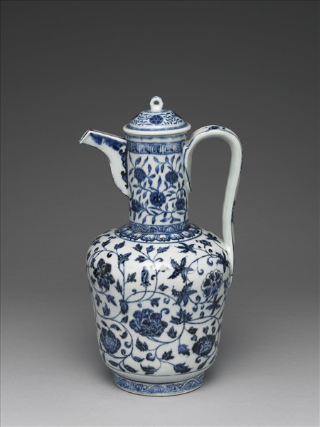 青花花卉紋執壺