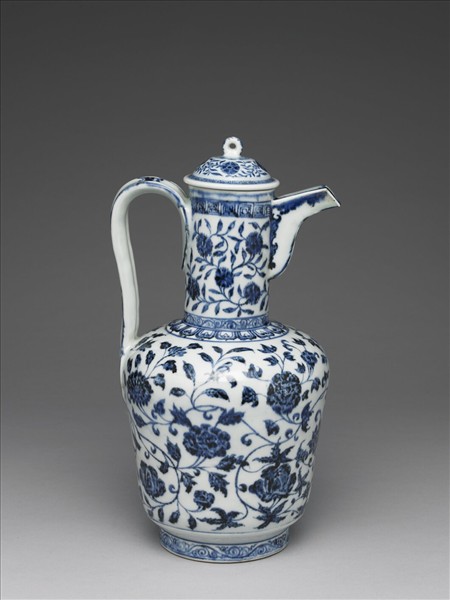 青花花卉紋執壺